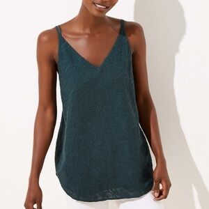 NWT‎  LOFT “floral embroidered strappy cami” medium